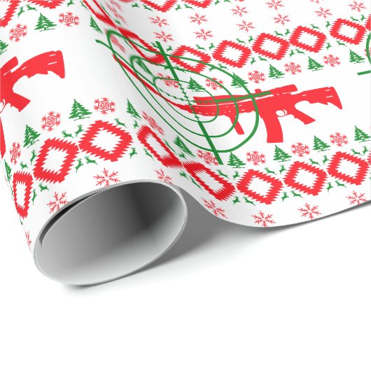 Ugly Kerstmis pistool Cadeaupapier (Rol Hoek)