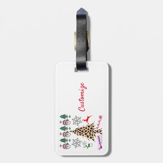 Ugly Kerstmis Random Mishmash Thunder_Cove Bagagelabel (Achterkant verticaal)