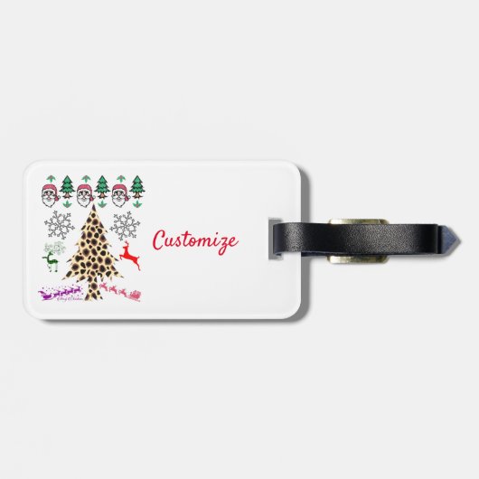 Ugly Kerstmis Random Mishmash Thunder_Cove Bagagelabel (Achterkant horizontaal)