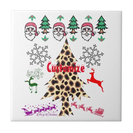 Ugly Kerstmis Random Mishmash Thunder_Cove Tegeltje (Voorkant)