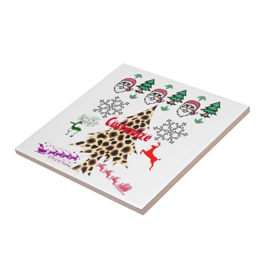 Ugly Kerstmis Random Mishmash Thunder_Cove Tegeltje (Zijkant)