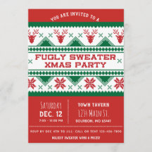 Ugly Kerstparty Uitnodiging