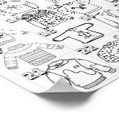 Ugly kerstSweater Advent Countdown Coloring Poster (Hoek)