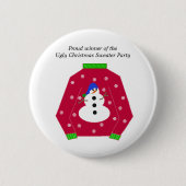 Ugly KerstSweater Award Ronde Button 5,7 Cm (Voorkant)
