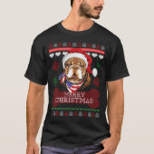 Ugly KerstSweater Bulldog T-shirt (Voorkant)