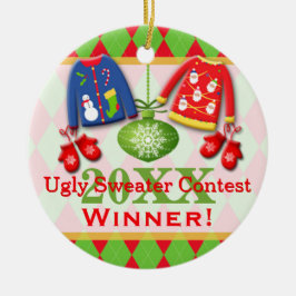 Ugly KerstSweater Contest Winner Ornament