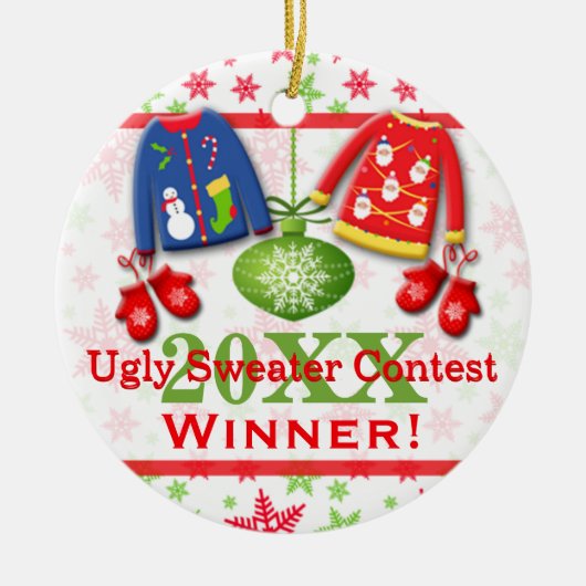 Ugly KerstSweater Contest Winner Ornament 2 (Voorkant)