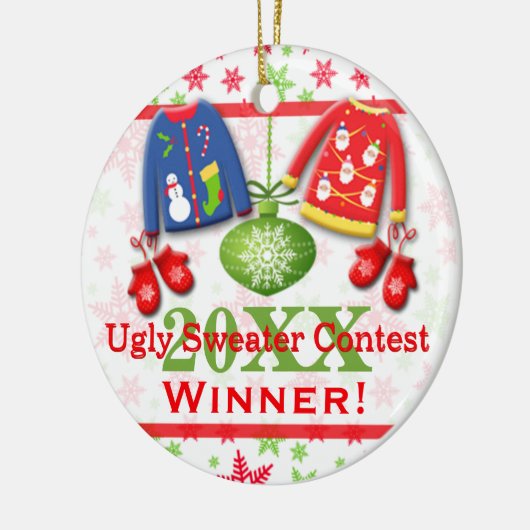 Ugly KerstSweater Contest Winner Ornament 2 (Links)