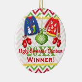 Ugly KerstSweater Contest Winner Ornament 3 (Rechts)