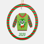 Ugly KerstSweater Covid Coronavirus 2020 Keramisch Ornament (Links)