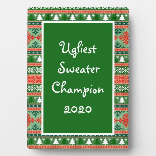 Ugly KerstSweater Knit Award Fotoplaat (voorkant)