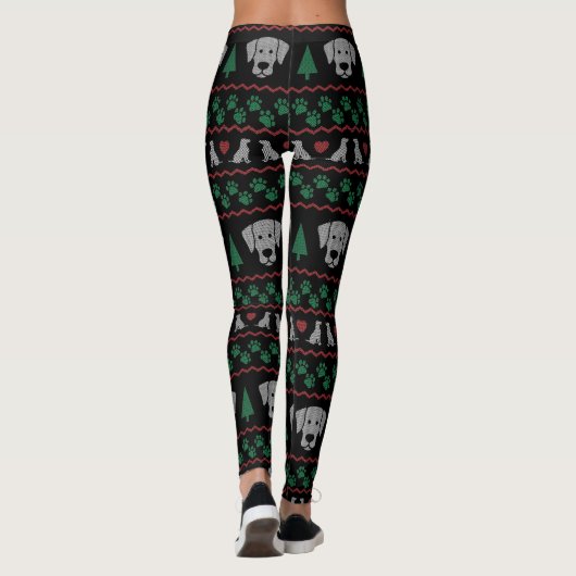 Ugly KerstSweater Labrador Retriever Edition Leggings (Achterkant)