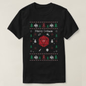 Ugly KerstSweater Merry Critmas Dungeons & RP T-shirt (Design voorkant)