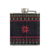 Ugly KerstSweater Nordic Knit Name Chalkboard Heupfles (Achterkant)