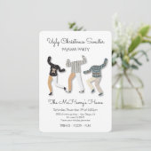 Ugly KerstSweater Pajama Party Kaart (Staand voorkant)