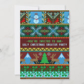 Ugly KerstSweater Party Fun Knet Reindeer Kaart (Voorkant)