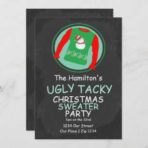 Ugly KerstSweater Party Kaart