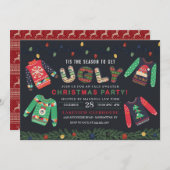 Ugly KerstSweater Party Kaart (Voorkant / Achterkant)