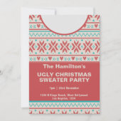 Ugly KerstSweater Party Kaart (Voorkant)
