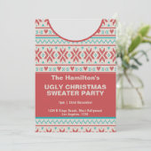 Ugly KerstSweater Party Kaart (Staand voorkant)