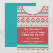 Ugly KerstSweater Party Kaart (Voorkant / Achterkant)