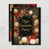 Ugly KerstSweater Party Kaart (Voorkant / Achterkant)