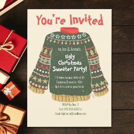 Ugly KerstSweater Party Kaart