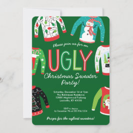 Ugly KerstSweater Party Kaart