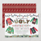 Ugly KerstSweater Party Kaart (Voorkant / Achterkant)