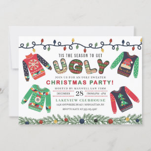 Ugly KerstSweater Party Kaart