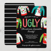 Ugly KerstSweater Party Kaart (Voorkant / Achterkant)