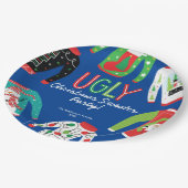 Ugly KerstSweater Party Papieren Bordje (Gekanteld)