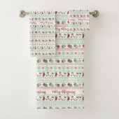 Ugly KerstSweater Pattern Holiday Bad Handdoek (Insitu)