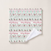 Ugly KerstSweater Pattern Holiday Bad Handdoek (Wasdoekje)