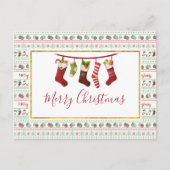 Ugly KerstSweater Pattern Holiday Briefkaart (Voorkant)