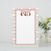 Ugly KerstSweater Pattern Holiday Briefpapier (Staand voorkant)