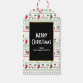Ugly KerstSweater Pattern Holiday Cadeaulabel (Voorkant)