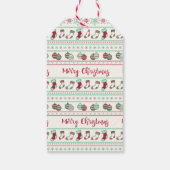 Ugly KerstSweater Pattern Holiday Cadeaulabel (Achterkant)