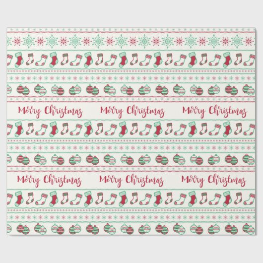 Ugly KerstSweater Pattern Holiday Cadeaupapier (Vlak)