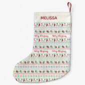 Ugly KerstSweater Pattern Holiday Kleine Kerstsok (Achterkant)