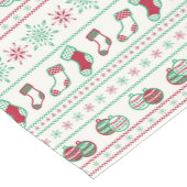 Ugly KerstSweater Pattern Holiday Korte Tafelloper (Hoek)