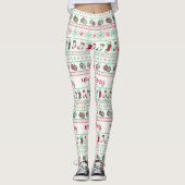 Ugly KerstSweater Pattern Holiday Leggings (Voorkant)