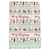 Ugly KerstSweater Pattern Holiday Medium Cadeauzakje (Voorkant)