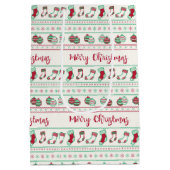 Ugly KerstSweater Pattern Holiday Medium Cadeauzakje (Achterkant)