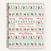 Ugly KerstSweater Pattern Holiday Notitieboek (Voorkant)