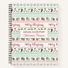 Ugly KerstSweater Pattern Holiday Notitieboek