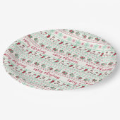 Ugly KerstSweater Pattern Holiday Papieren Bordje (Gekanteld)