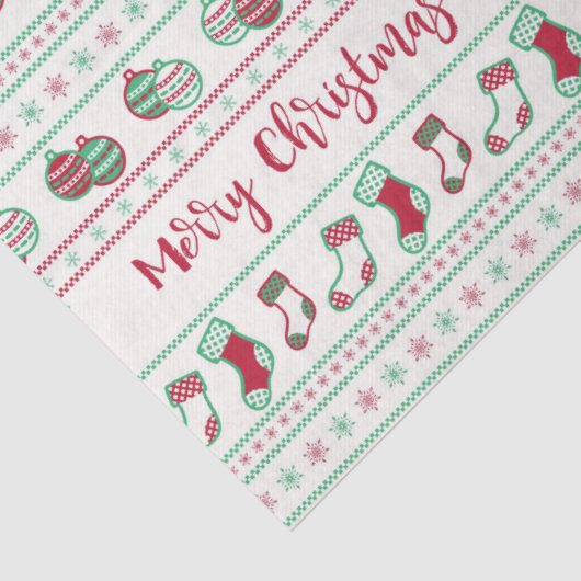 Ugly KerstSweater Pattern Holiday Tissuepapier (Detail)