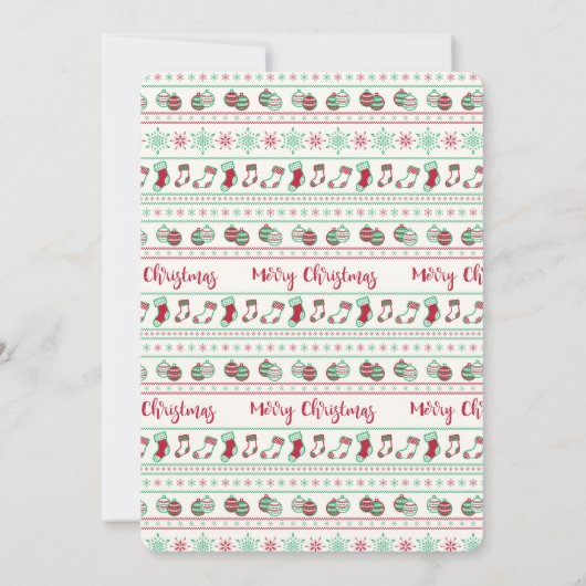 Ugly KerstSweater Pattern Party Invite (Achterkant)