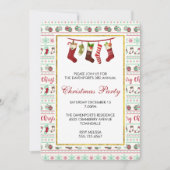 Ugly KerstSweater Pattern Party Invite (Voorkant)